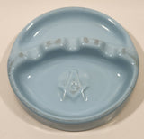 Vintage Masonic Free Masons Light Blue Heavy Pottery Ashtray