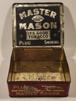 Antique Rock City Tobacco Co. Ltd. Quebec Master Mason Plug Smoking Tobacco Tin Metal Container