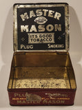 Antique Rock City Tobacco Co. Ltd. Quebec Master Mason Plug Smoking Tobacco Tin Metal Container