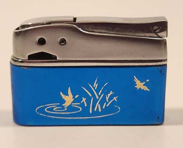 Vintage Sunflower No. T45 Ducks Flying From Pond Blue Lighter Made in China