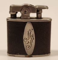 Vintage 1928 Ronson Delight Dark Brown Leather Lighter Made in Canada