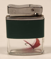 Vintage Crystal Clear and Green Fly Fishing Lighter