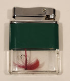 Vintage Crystal Clear and Green Fly Fishing Lighter