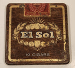 Vintage El Sol Cigars Hinged Tin Metal Container Made in Great Britain