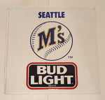 Rare Vintage MLB Seattle Mariners Bud Light Beer 22" x 22" Metal Sign