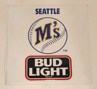 Rare Vintage MLB Seattle Mariners Bud Light Beer 22" x 22" Metal Sign