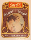 Vintage Drink Coca Cola Delicious Refreshing Sold Everywhere 2 1/2" x 28 3/4" Plastic Sign with Cardboard Backing