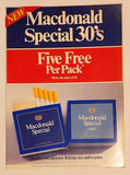 Rare Vintage MacDonald Special Five Free Per Pack Double Sided Cardboard Store Advertising Sign