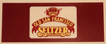 Rare Vintage Old San Francisco Seltzer 13 1/2" x 33 1/4" Plastic Sign