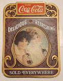 Vintage Drink Coca Cola Delicious Refreshing Sold Everywhere 2 1/2" x 28 3/4" Plastic Sign with Cardboard Backing