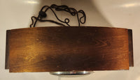 Antique New Haven Art Deco Curved Wood Cased Electric Chime Mantle Clock Made in U.S.A.