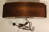 Antique New Haven Art Deco Curved Wood Cased Electric Chime Mantle Clock Made in U.S.A.