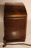 Antique New Haven Art Deco Curved Wood Cased Electric Chime Mantle Clock Made in U.S.A.