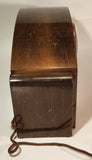 Antique New Haven Art Deco Curved Wood Cased Electric Chime Mantle Clock Made in U.S.A.