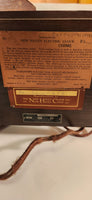 Antique New Haven Art Deco Curved Wood Cased Electric Chime Mantle Clock Made in U.S.A.