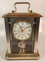 Vintage Citizen Quartz 10 1/2" Tall Brass Anniversary Carriage Clock Made in Japan