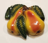 Vintage 1950s Two Pears Fruit Chalkware Wall Decor