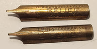 Vintage R. Esterbrook Co Model 314 Ink Dip Pen Brass Nib Tips Set of 2 Made in U.S.A.
