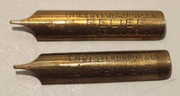 Vintage R. Esterbrook Co Model 314 Ink Dip Pen Brass Nib Tips Set of 2 Made in U.S.A.