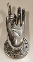 Vintage Thai Buddha Vitarka Mudra 6" Hand Aluminum Wall Mount Towel Holder