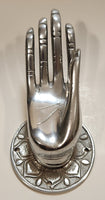 Vintage Thai Buddha Vitarka Mudra Hand 6" Aluminum Wall Mount Towel Holder
