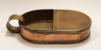 Antique Brass and Copper Beggar's Metal Change Collection Plate with Handle Made in Holland