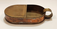 Antique Brass and Copper Beggar's Metal Change Collection Plate with Handle Made in Holland