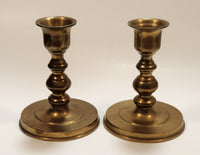 Vintage Brass Candle Stick Holders Set of 2