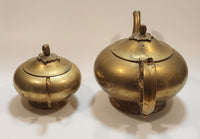 Vintage Teapot and Sugar Bowl Brass Metal Set Made in India