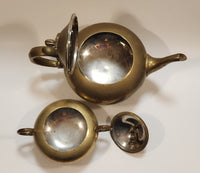 Vintage Teapot and Sugar Bowl Brass Metal Set Made in India
