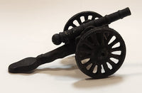 Vintage Cast Iron Metal 4 1/2" Long Toy Artillery Cannon with Rolling Wheels