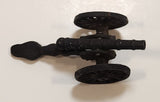 Vintage Cast Iron Metal 4 1/2" Long Toy Artillery Cannon with Rolling Wheels