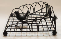 Cast Iron Metal Song Bird Napkin Holder