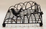 Cast Iron Metal Song Bird Napkin Holder