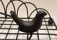 Cast Iron Metal Song Bird Napkin Holder