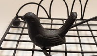 Cast Iron Metal Song Bird Napkin Holder
