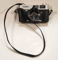 Vintage Canon Canonet QL19 45mm Rangefinder Film Camera with Leather Holder and Grey Diamond Pouch