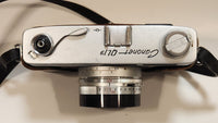 Vintage Canon Canonet QL19 45mm Rangefinder Film Camera with Leather Holder and Grey Diamond Pouch