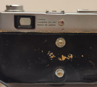 Vintage Canon Canonet QL19 45mm Rangefinder Film Camera with Leather Holder and Grey Diamond Pouch