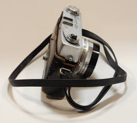 Vintage Canon Canonet QL19 45mm Rangefinder Film Camera with Leather Holder and Grey Diamond Pouch