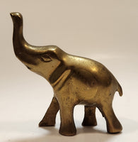Small Brass Elephant 2 1/2" Long Animal Figurine