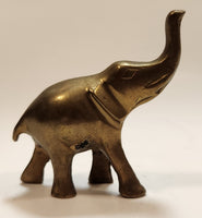 Small Brass Elephant 2 1/2" Long Animal Figurine