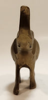 Small Brass Elephant 2 1/2" Long Animal Figurine