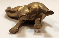 Small Brass Elephant 2 1/2" Long Animal Figurine