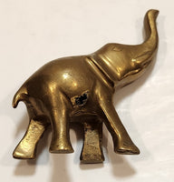 Small Brass Elephant 2 1/2" Long Animal Figurine
