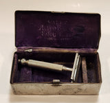 Vintage Valet AutoStrop Safety Razor in Metal Case Made in Canada