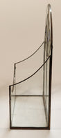 Vintage Art Deco Blue and Green 10 1/4" Tall Leaded Stained Glass Mail Holder Letter Box