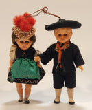 Vintage Celluloid German Boy and Girl with Sleepy Eyes 3 1/2" Tall Toy Dolls