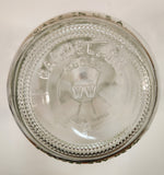 Vintage Blue Ribbon Quality Products Weaver Milk 7 1/4" Tall Embossed Clear Glass Bottle