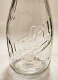 Vintage Blue Ribbon Quality Products Weaver Milk 7 1/4" Tall Embossed Clear Glass Bottle